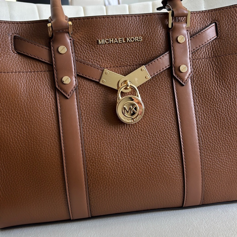 Michael Kors nouveau Hamilton large Brown Satchel Bag new